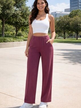 HALARA Burgundy Active Wear Pants SM